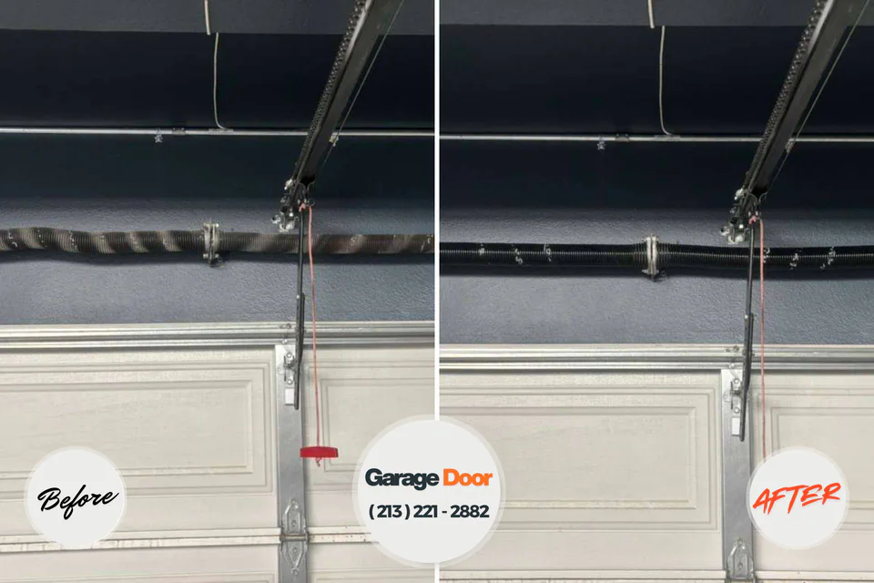 Before and after: garage door repair Eureka, KS